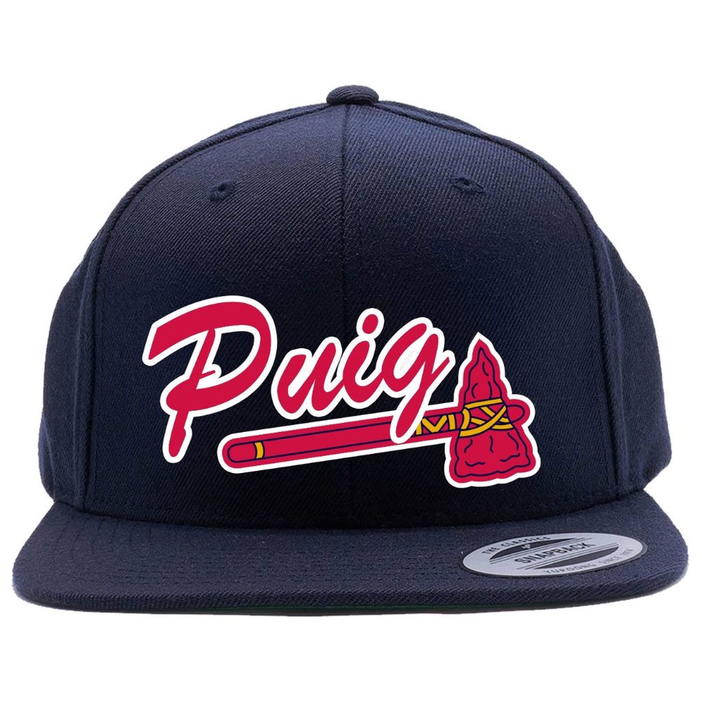 Atlanta Braves Yasiel Puig Snapback Hat - Picture 1 of 1